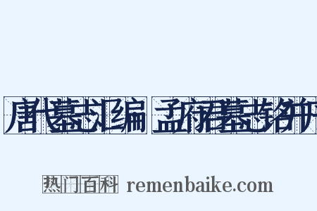 唐代墓志汇编·孟府君墓志铭并序是什么意思的图片